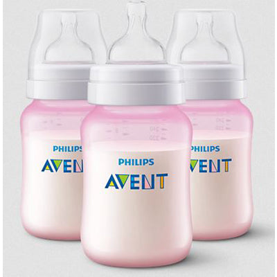 Anti-Colic Bottles 9-oz. 3-Pk – “PINK” (Replaces SCF564/57)