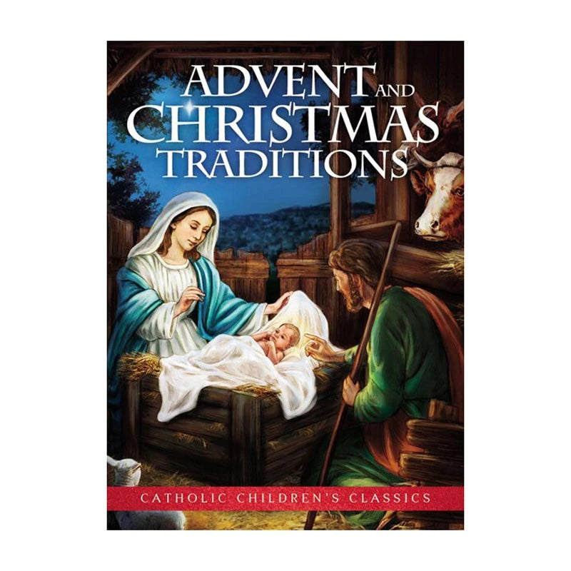 Aquinas Kids Advent and Christmas Traditions Catholic children’s book for ages 5 to 9 with colorful illustrated pages.