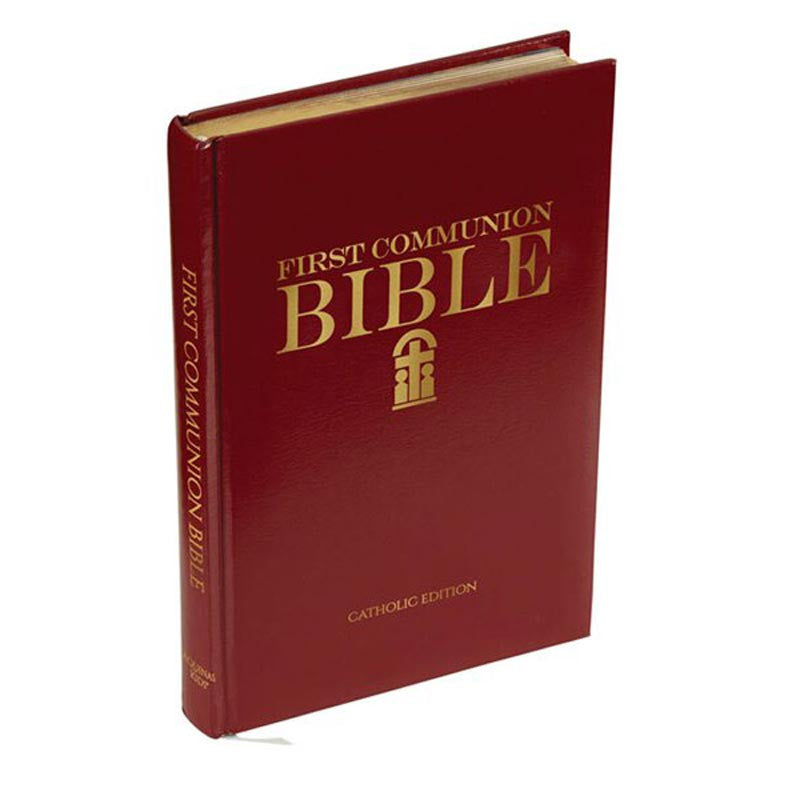 Burgundy Aquinas Kids First Communion Bible for children ages 5 to 9
