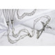 Austrian crystal wedding lasso rosary with silver accents and 4-inch crucifix for Catholic wedding ceremony