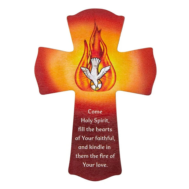 6" Wooden Confirmation Wall Cross with Full Color Artwork (Pack of 6)