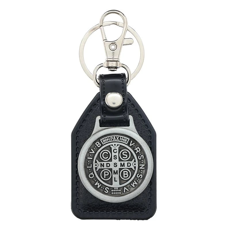 Key Tag Saint Benedict – Religious Protective Keychain (Pack of 12)