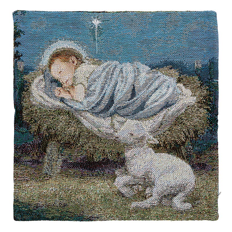Baby Jesus with Lamb Nativity Pillow Cover