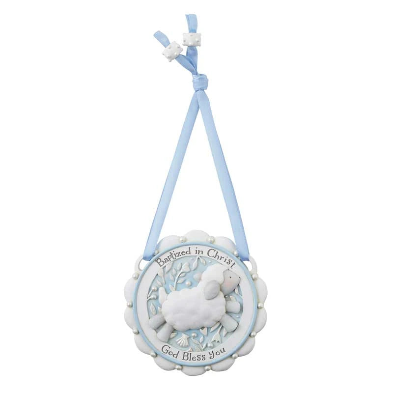 Baptized in Christ Blue Crib Medal – Baby Baptism Gift