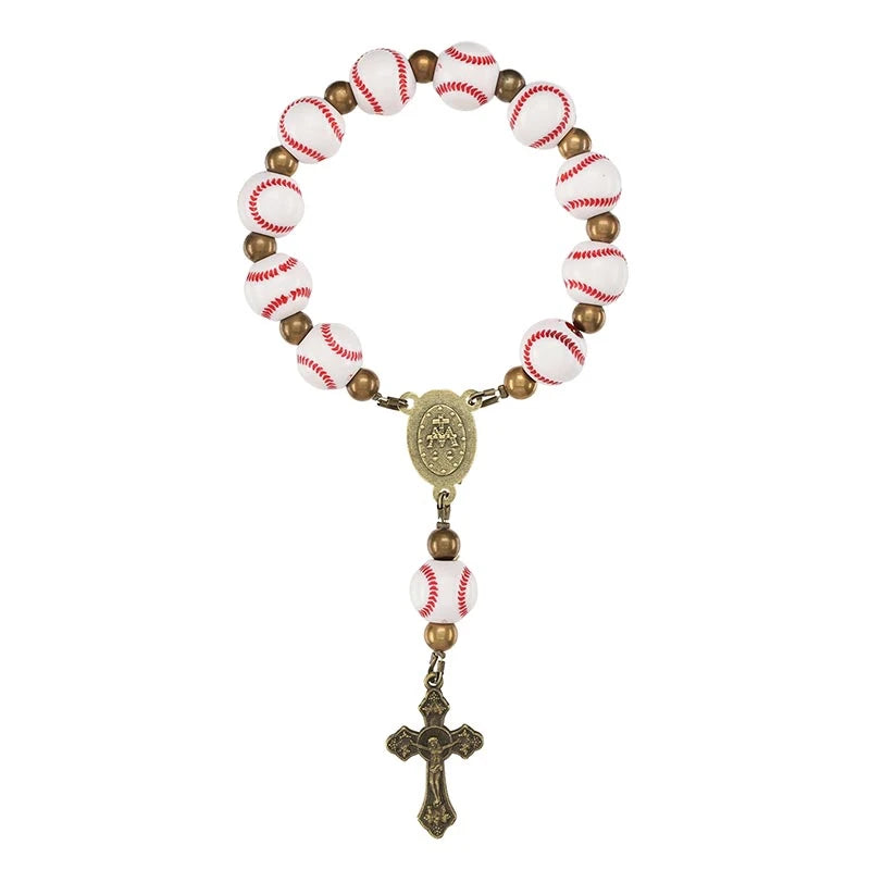 Catholic baseball one-decade rosary from the Game-Day Collection for players, coaches, teams, and game-day prayer.