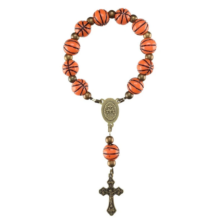 Catholic basketball one-decade rosary from the Game-Day Collection for players, coaches, teams, and game-day prayer.