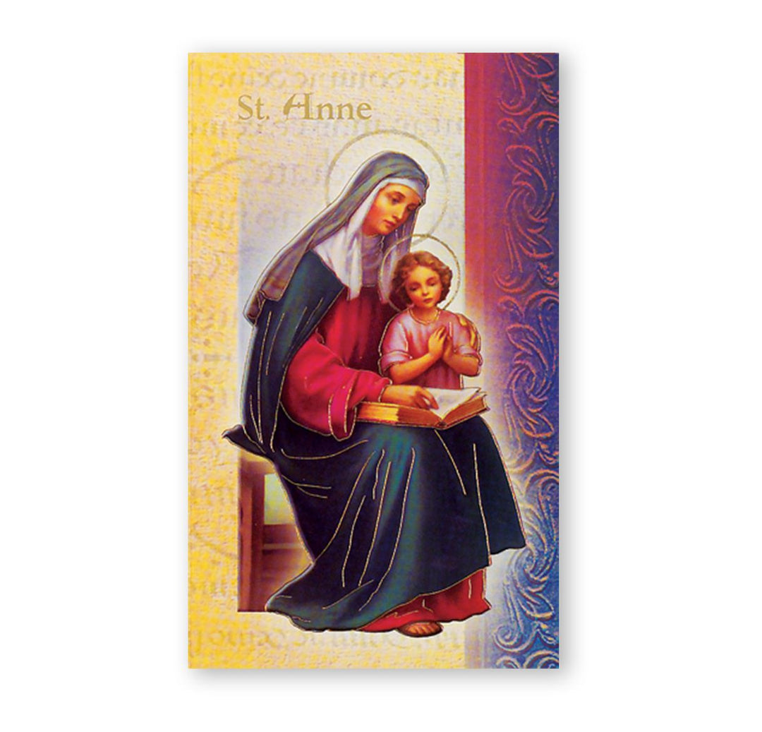 Biography of Saint Anne with prayer feast day and patron attributes