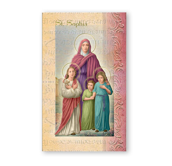 Biography of Saints Sophia Faith Hope and Love with prayer feast day and patron attributes