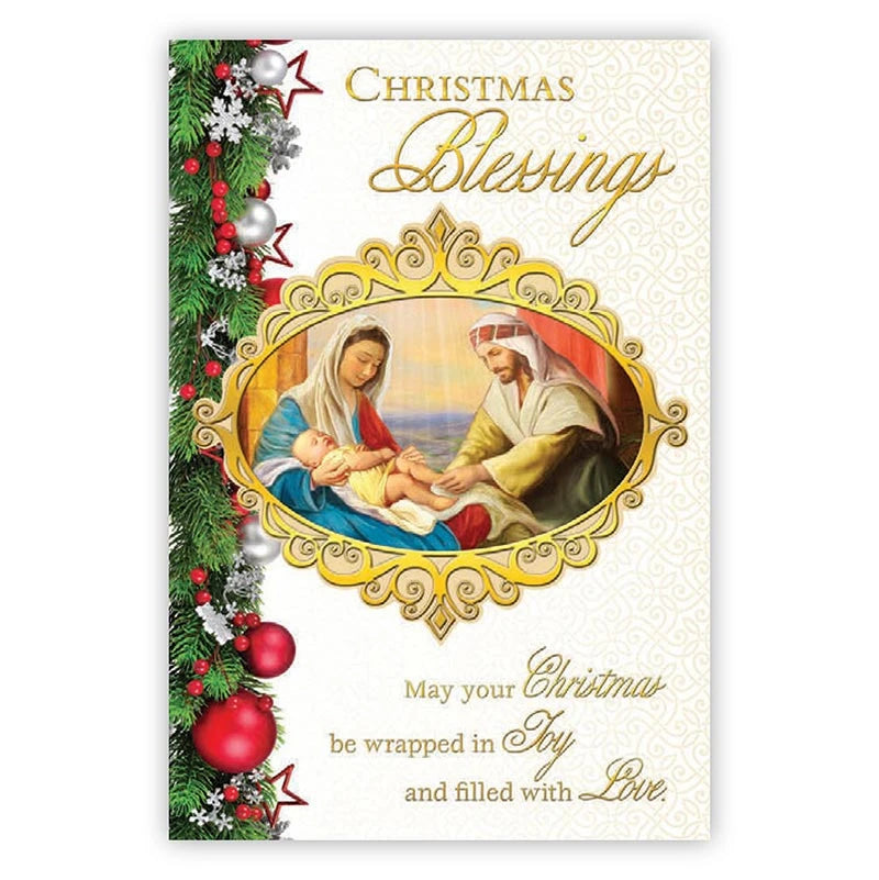 Assorted Christmas Blessings card set for family, friends, parishioners, and seasonal holiday greetings.