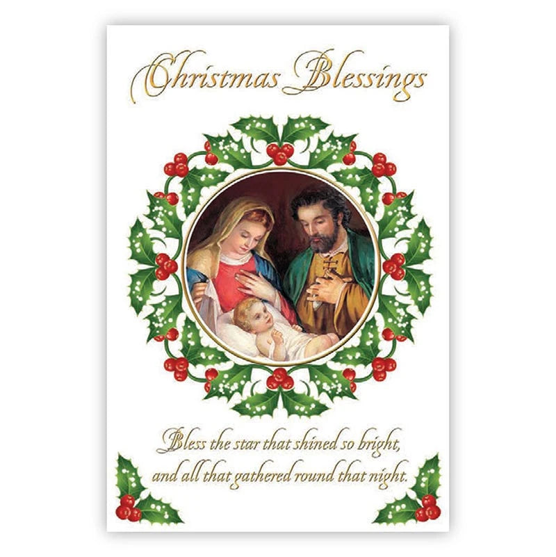 Assorted Christmas Blessings card set for family, friends, parishioners, and seasonal holiday greetings.