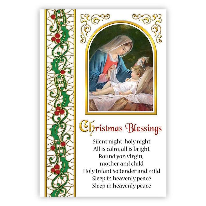Boxed 5 x 7 Christmas Holly greeting cards with 3 cards each of 4 different designs.