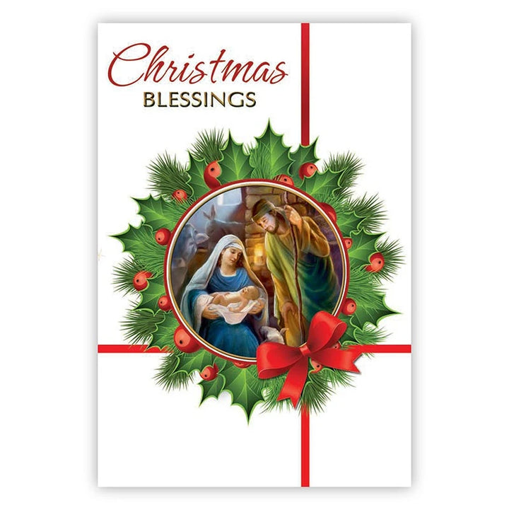 Boxed 5 x 7 Christmas Holly greeting cards with 3 cards each of 4 different designs.