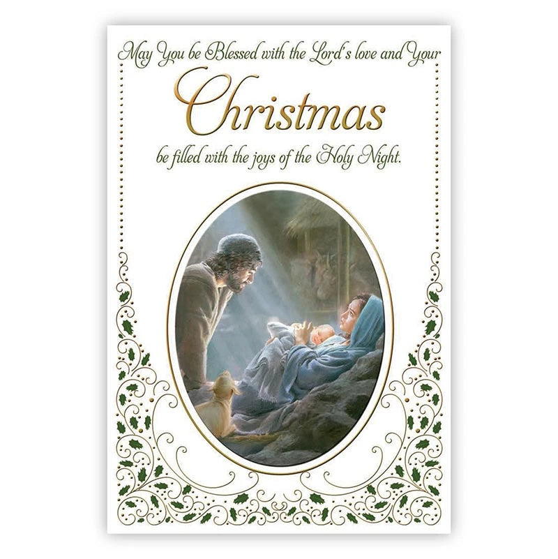 Assorted Christmas Holly card set for family, friends, neighbors, and festive holiday greetings.
