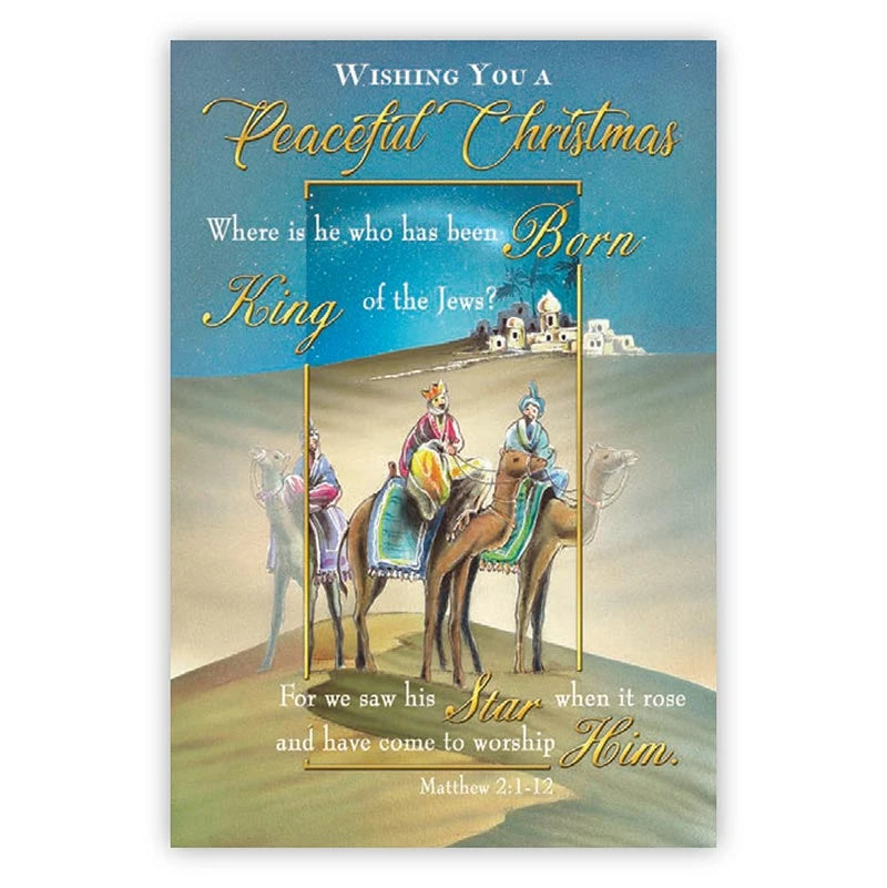 Christmas Wishes boxed card set with 12 Christmas cards in 4 assorted designs.