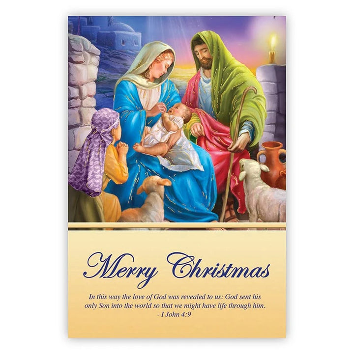 Religious Holy Family Christmas card assortment featuring Jesus, Mary, and Joseph for faith-filled holiday greetings.