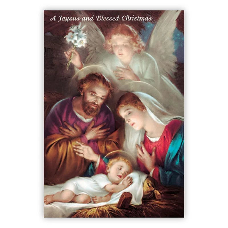 Religious Nativity Christmas card assortment for family, friends, parishioners, and faith-filled holiday greetings.