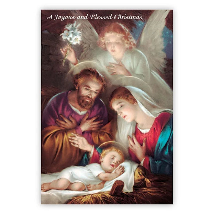 Religious Nativity Christmas card assortment for family, friends, parishioners, and faith-filled holiday greetings.
