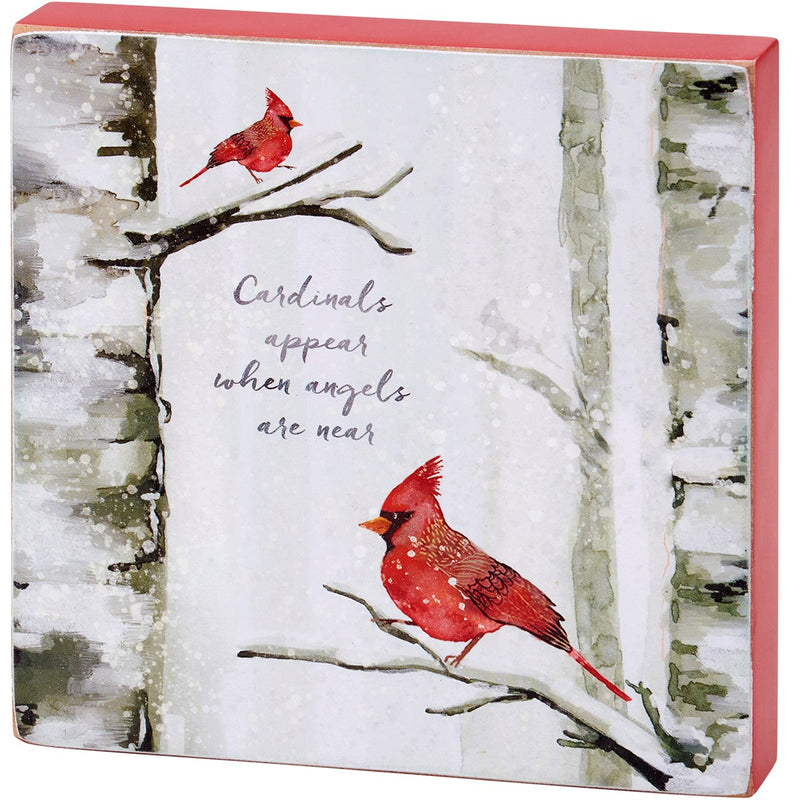 Cardinals Appear Block Sign (Pack of 4)