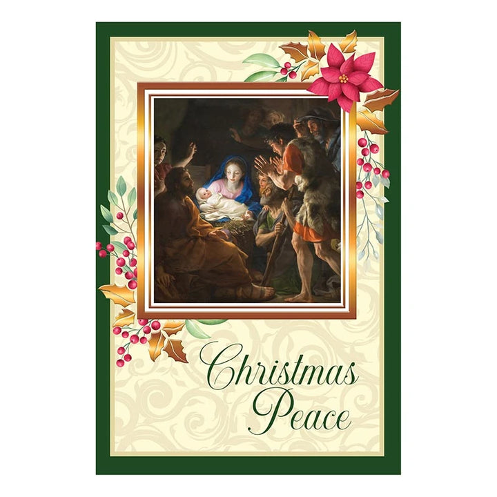 Boxed Christmas greeting card assortment with 2 cards each of 6 different faith-filled designs.