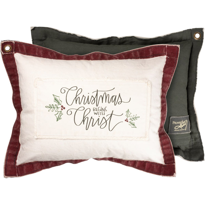 Christmas Begins with Christ Pillow (Pack of 2)