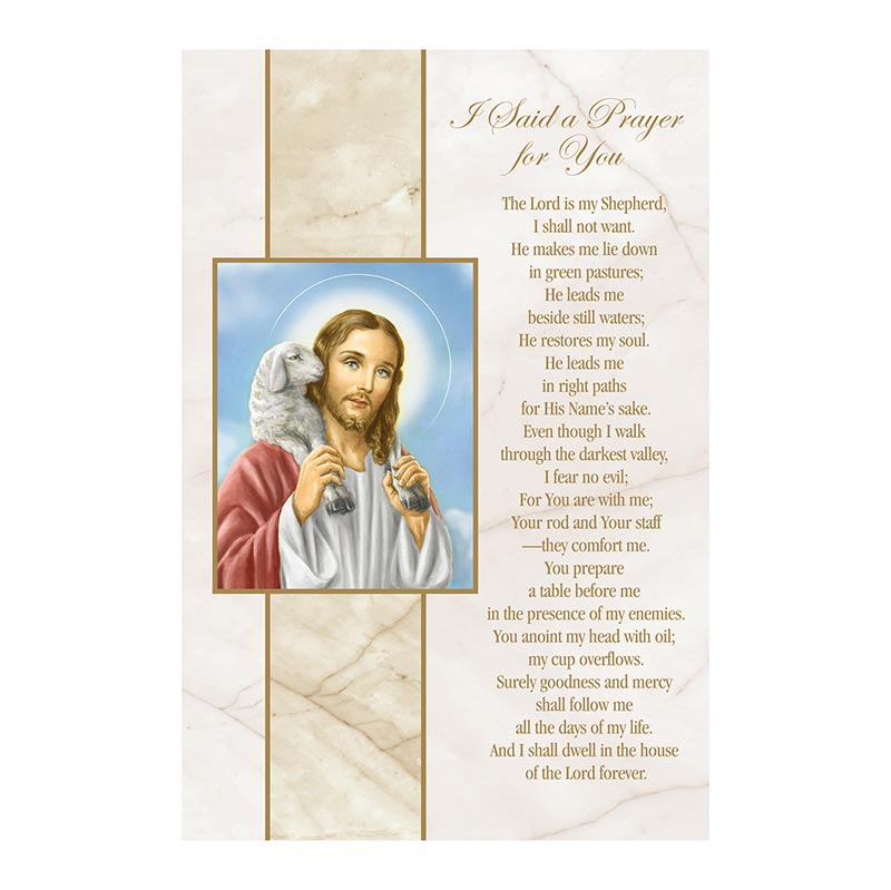 Christ the Good Shepherd Card - I Said a Prayer for You