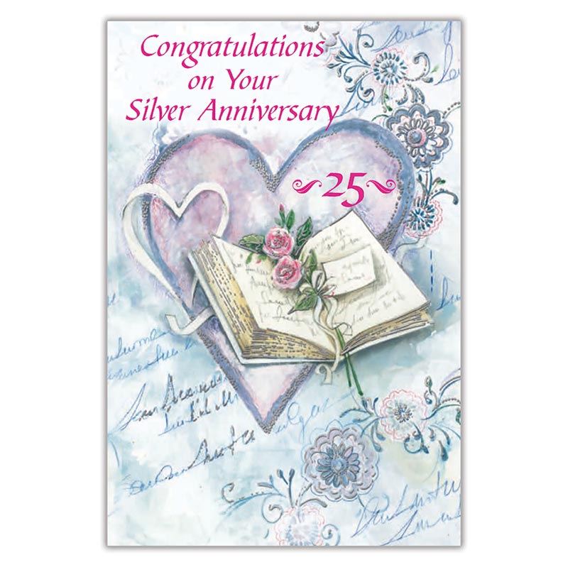 Congratulations - 25th Wedding Anniversary Card