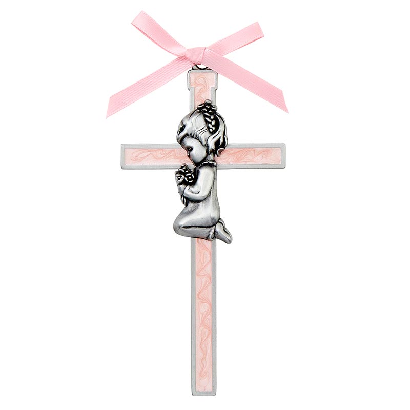 Crib Cross for Girl, Pink
