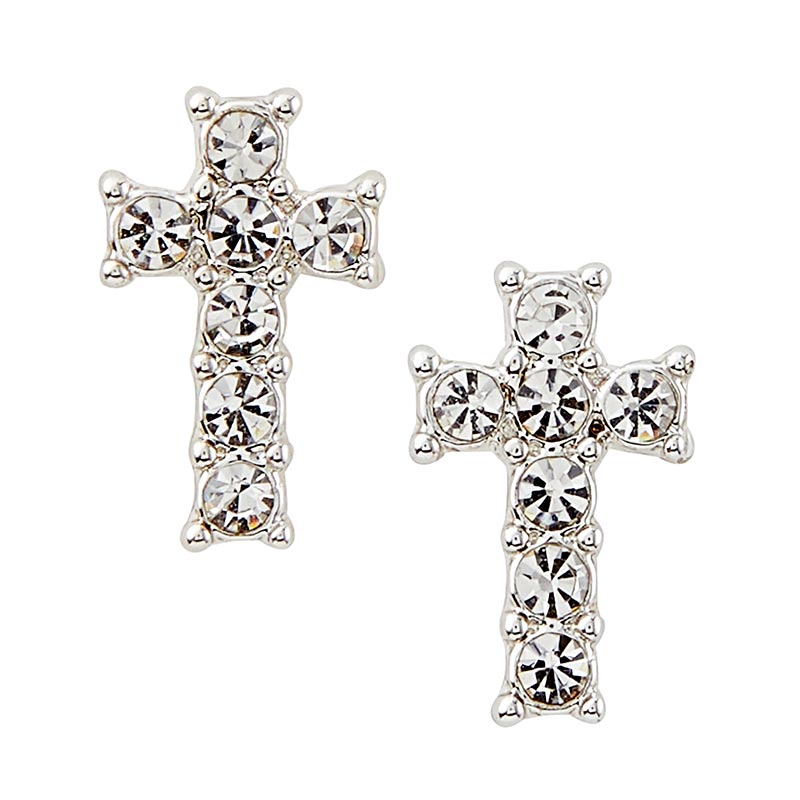 Cross Rhinestone Earrings