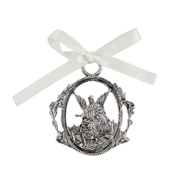 Crucifix with Guardian Angel Crib Medal Set for Baby