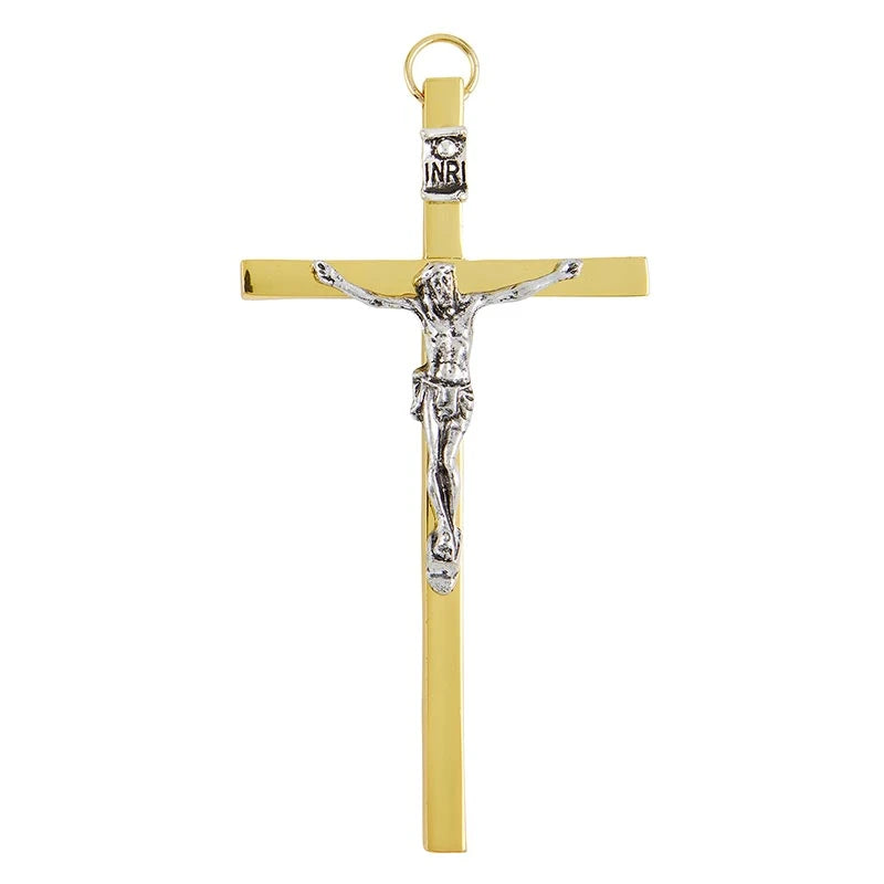 Crucifix with Guardian Angel Crib Medal Set for Baby