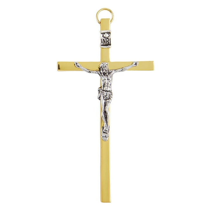 Crucifix with Guardian Angel Crib Medal Set for Baby