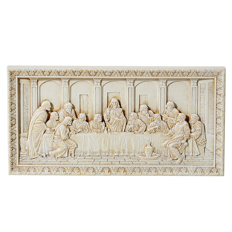 Last Supper Adams 10.75" x 5.5" Plaque Ivory