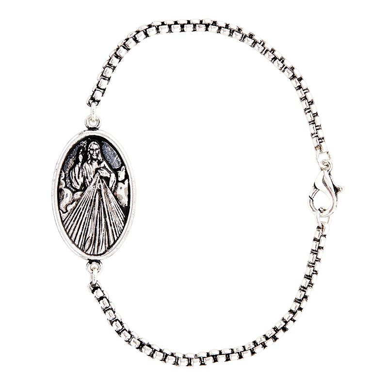 Divine Mercy Box Chain Bracelet