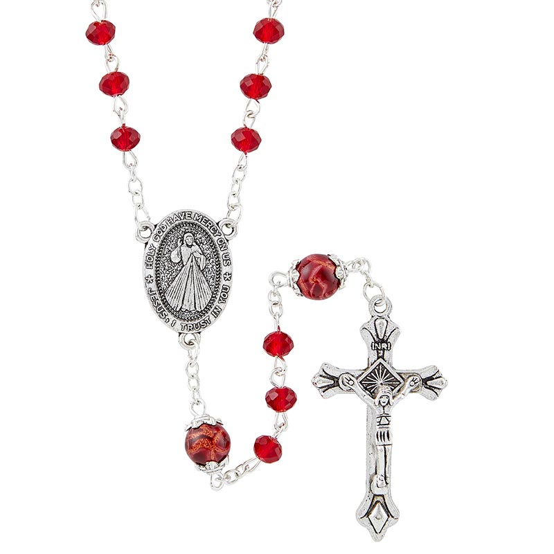 Divine Mercy Rosary With Marble Stone