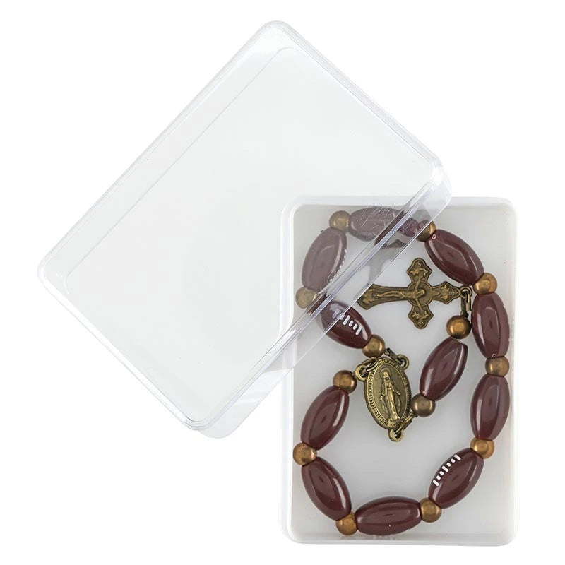 Catholic football one-decade rosary from the Game-Day Collection for players, coaches, team, and pre-game prayer.