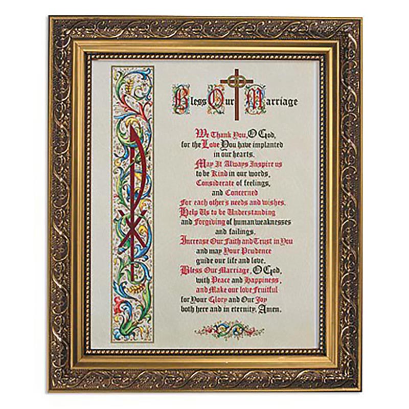 Framed Print 11 x 13" Bless Our Marriage
