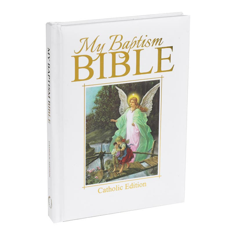 Aquinas Kids My Baptism Bible Catholic Edition with gold-stamped padded hardcover and gift box