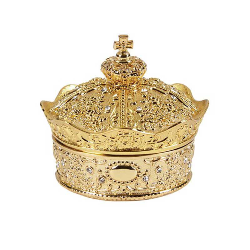 13-piece Arras de Boda wedding coin set in gold crown box for Catholic wedding ceremony