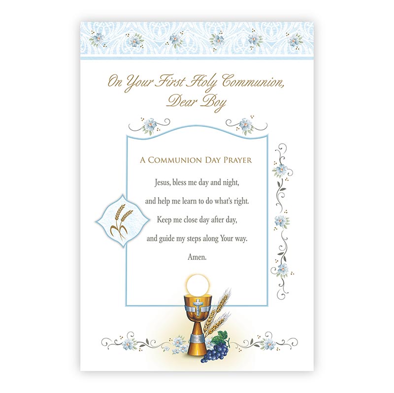 Greeting Card - On Your First Communion, Dear Boy