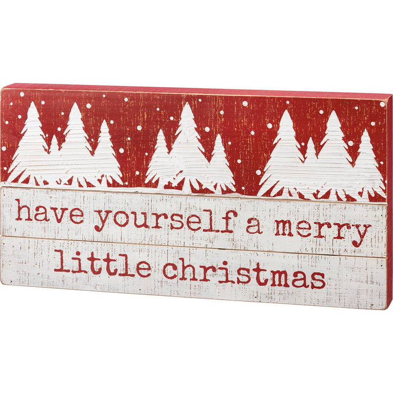 Have Yourself A Merry Christmas Slat Box Sign (Pack of 2)