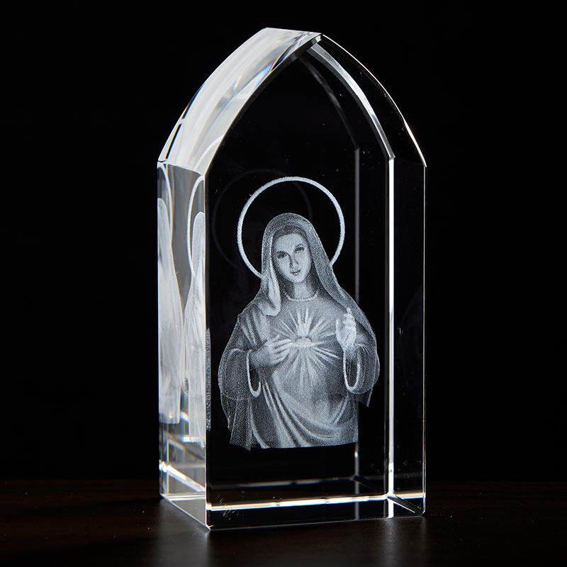 Immaculate Heart Etched Glass