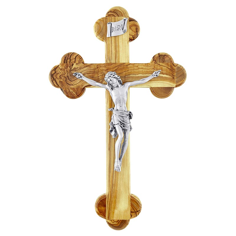 10" Budded Crucifix with Pewter Corpus