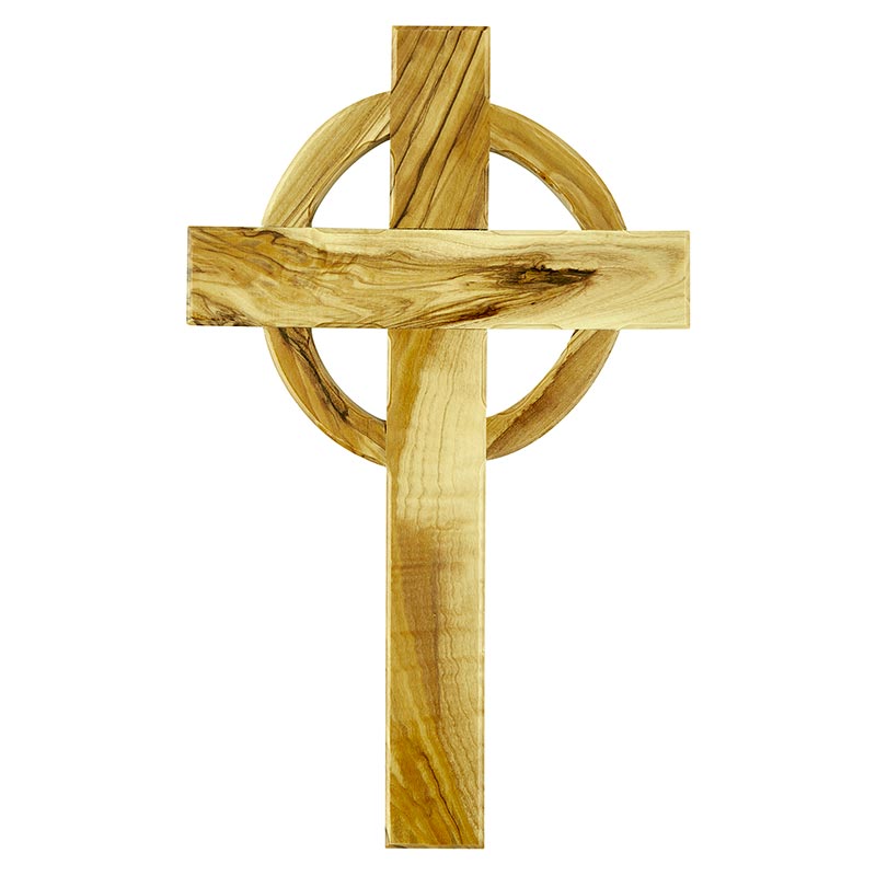 10" Olive Wood Celtic Cross
