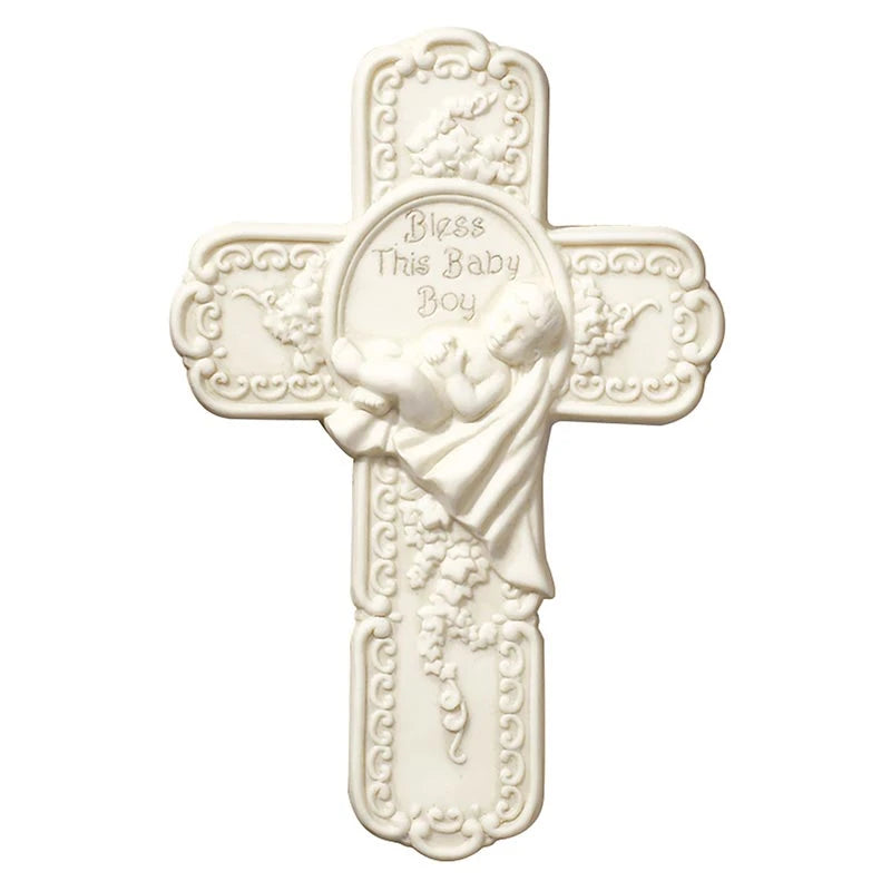 Tomaso Baby Boy Boxed Cross - 7.5"