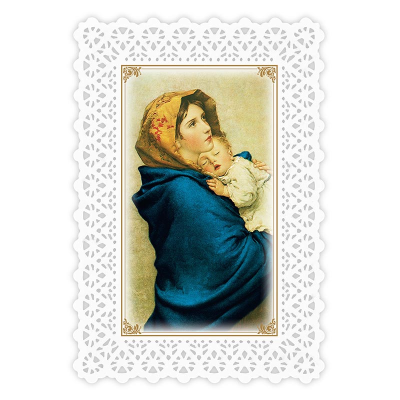 Lace Holy Card - Madonna Streets/Daily Consecration To Mary