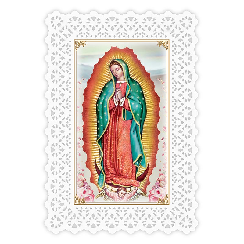 Lace Holy Card - Our Lady Of Guadalupe