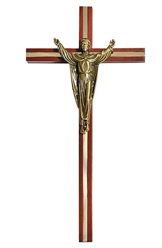 Inlay Risen Christ Crucifix - Pack of 3