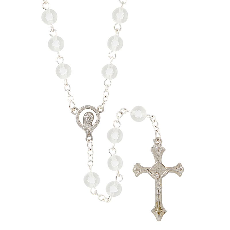 Madonna Love Rosary - White