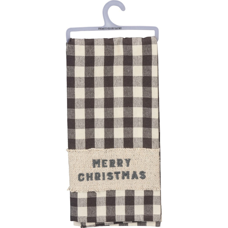 Merry Christmas Buffalo Check Kitchen Towel (Pack of 6)