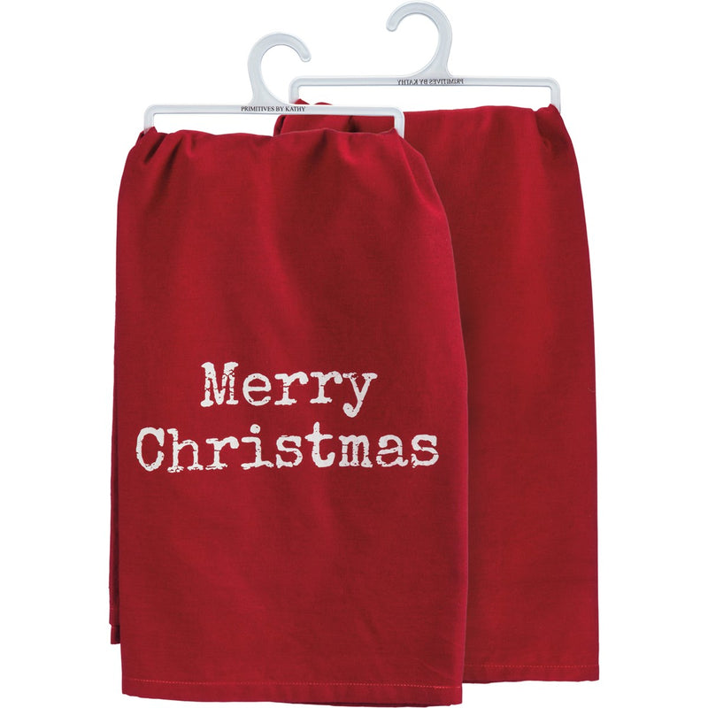 Merry Christmas Rustic Kitchen Towel (Pack of 6)